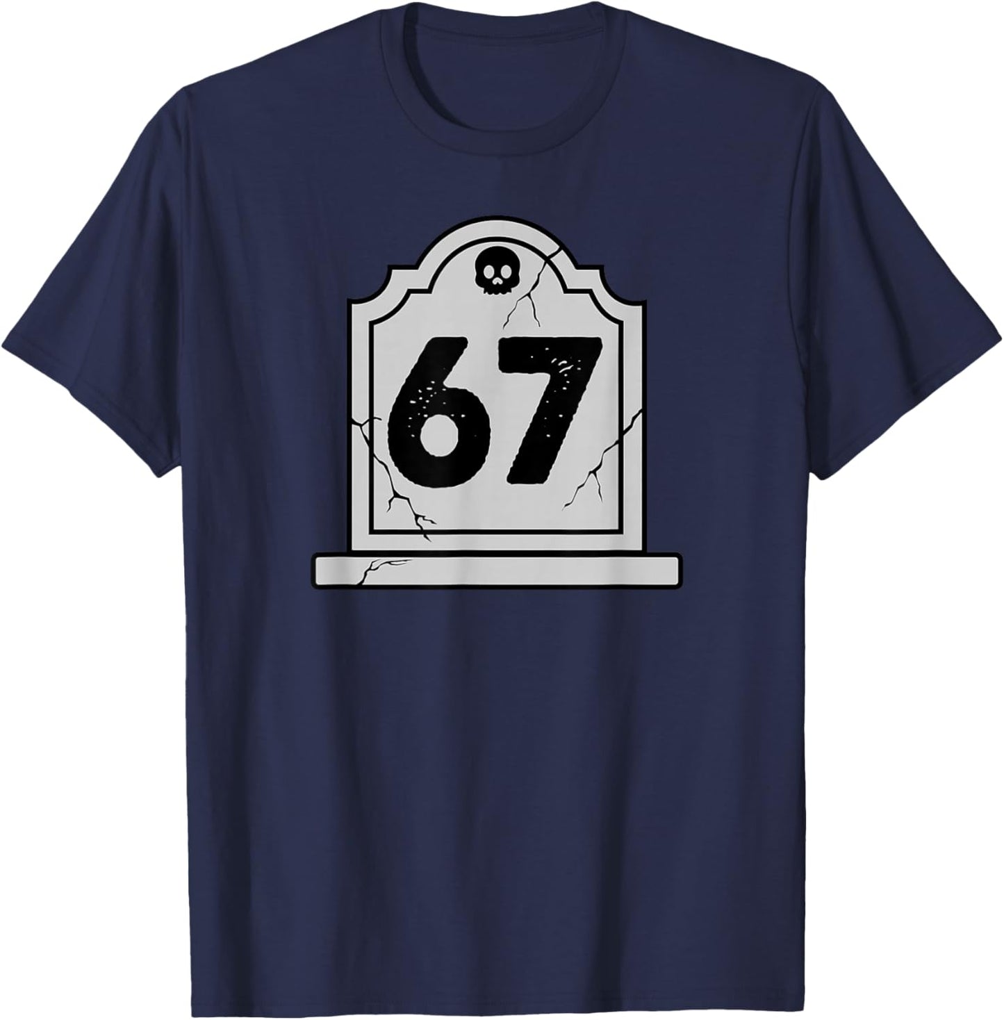 Halloween Number 6 7 Gravestone Costume T-Shirt - T-Shirt | Navy