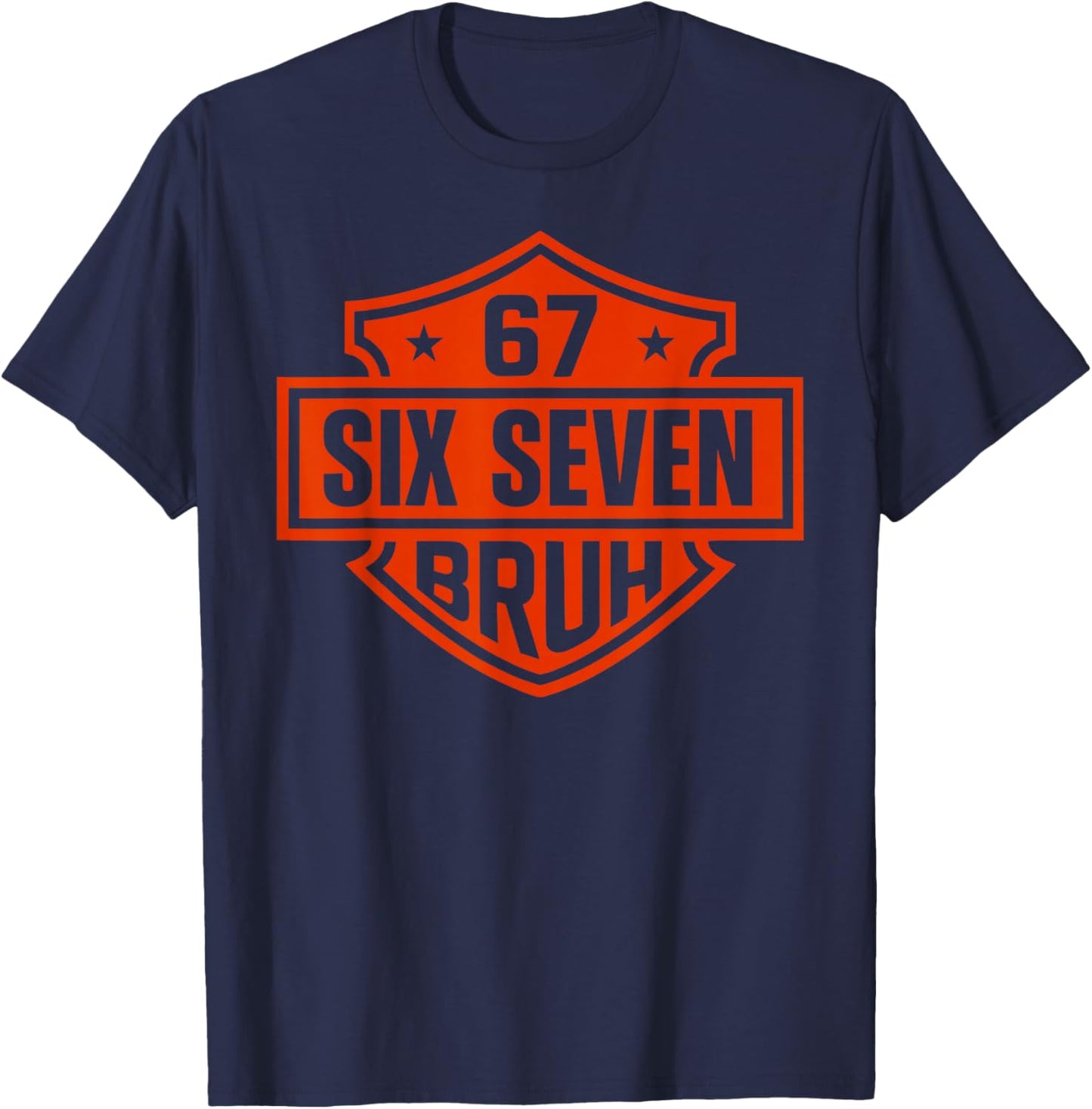 67 Six Seven 6 7 Boys Girls Kids Teens Motorcycle T-Shirt - T-Shirt | Navy