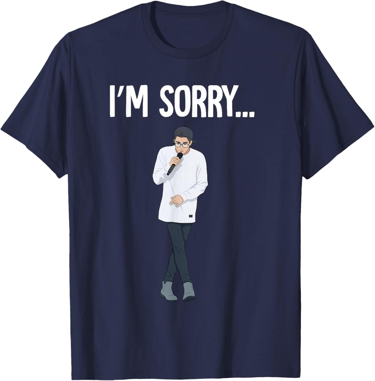 Sorry Guy Meme Trending T-Shirt - T-Shirt | Navy