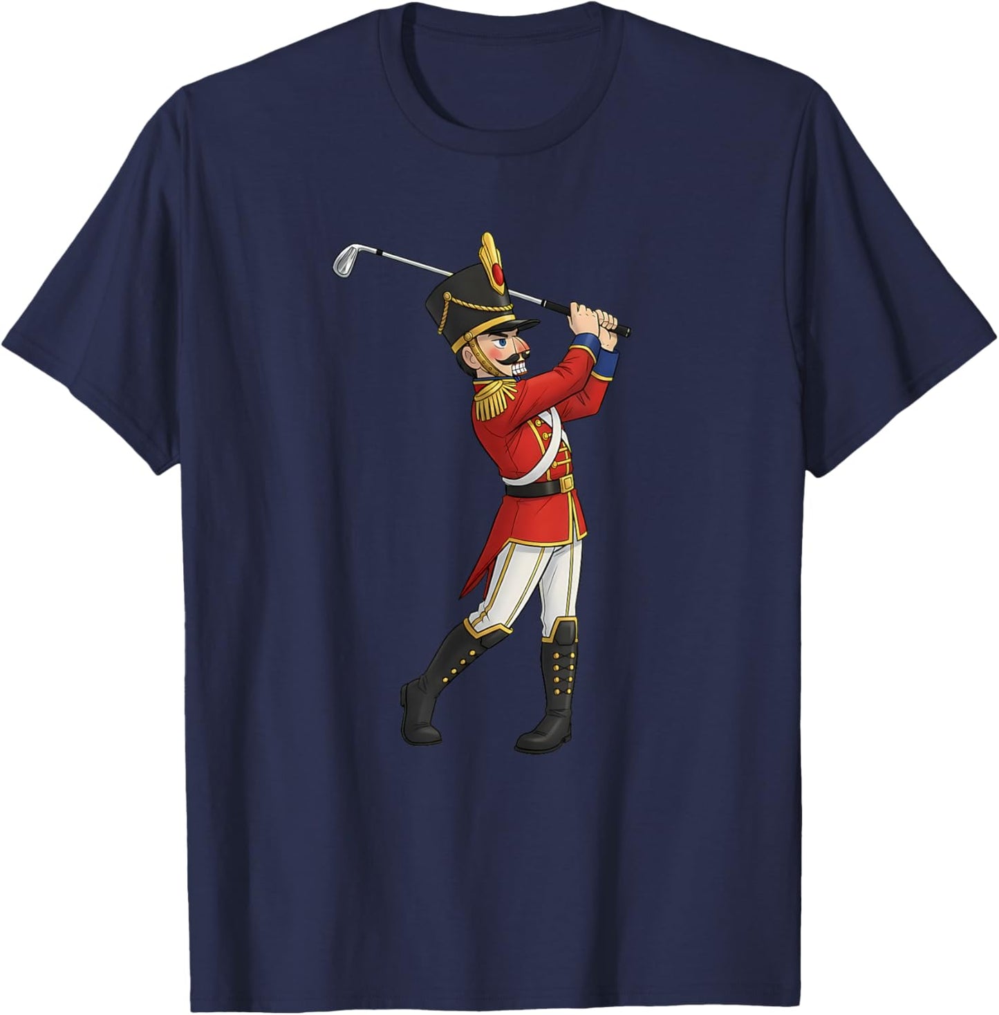 Golf Lover Nutcracker Classic Vintage Xmas T-Shirt - T-Shirt | Navy
