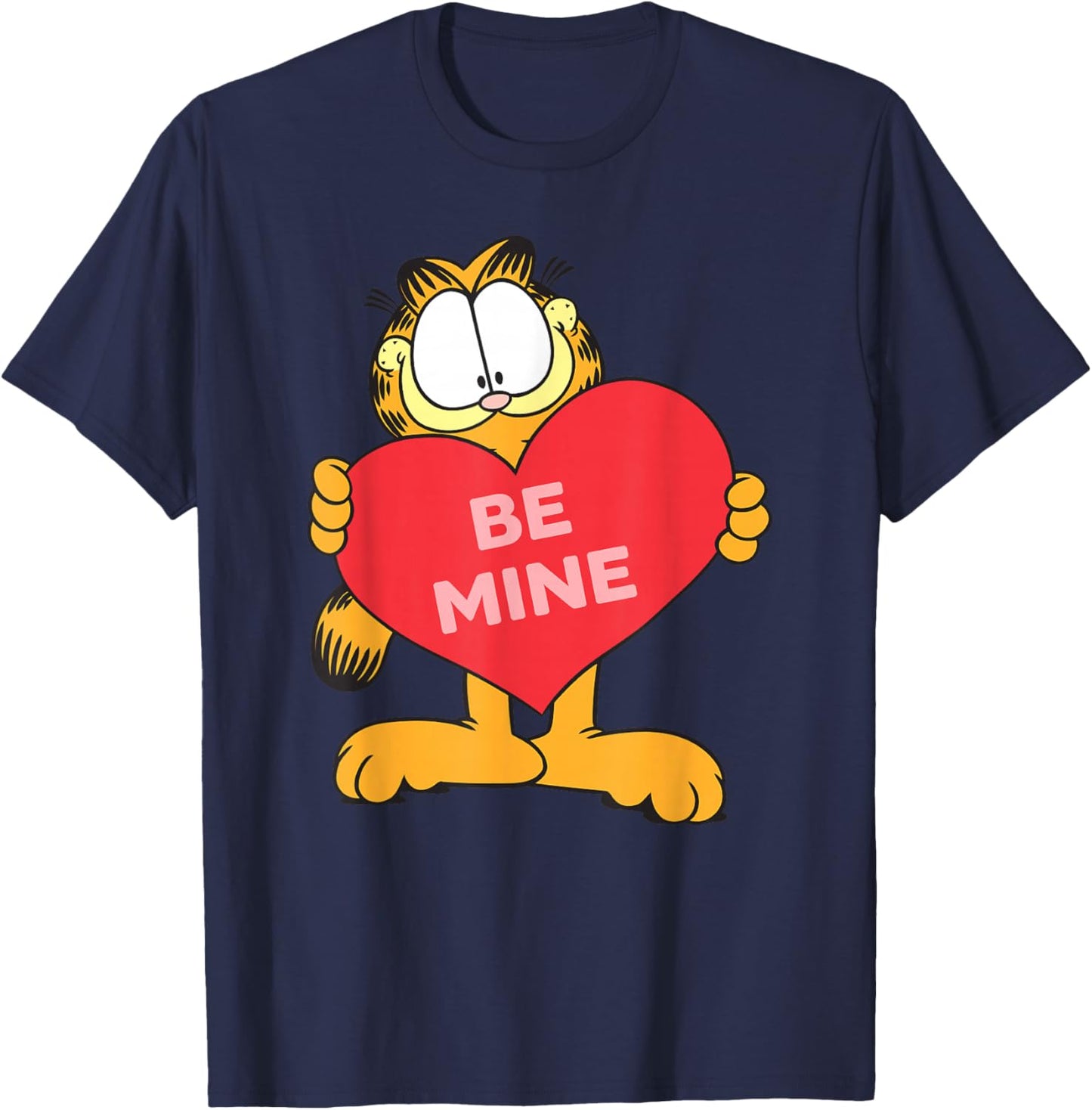 Garfield Valentine's Day Be Mine Romantic Poster T-Shirt - T-Shirt | Navy