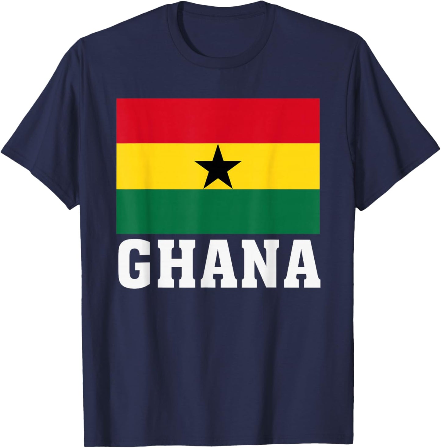 Ghana Flag Patriotic National Roots Souvenir T-Shirt - T-Shirt | Navy