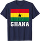 Ghana Flag Patriotic National Roots Souvenir T-Shirt - T-Shirt | Navy