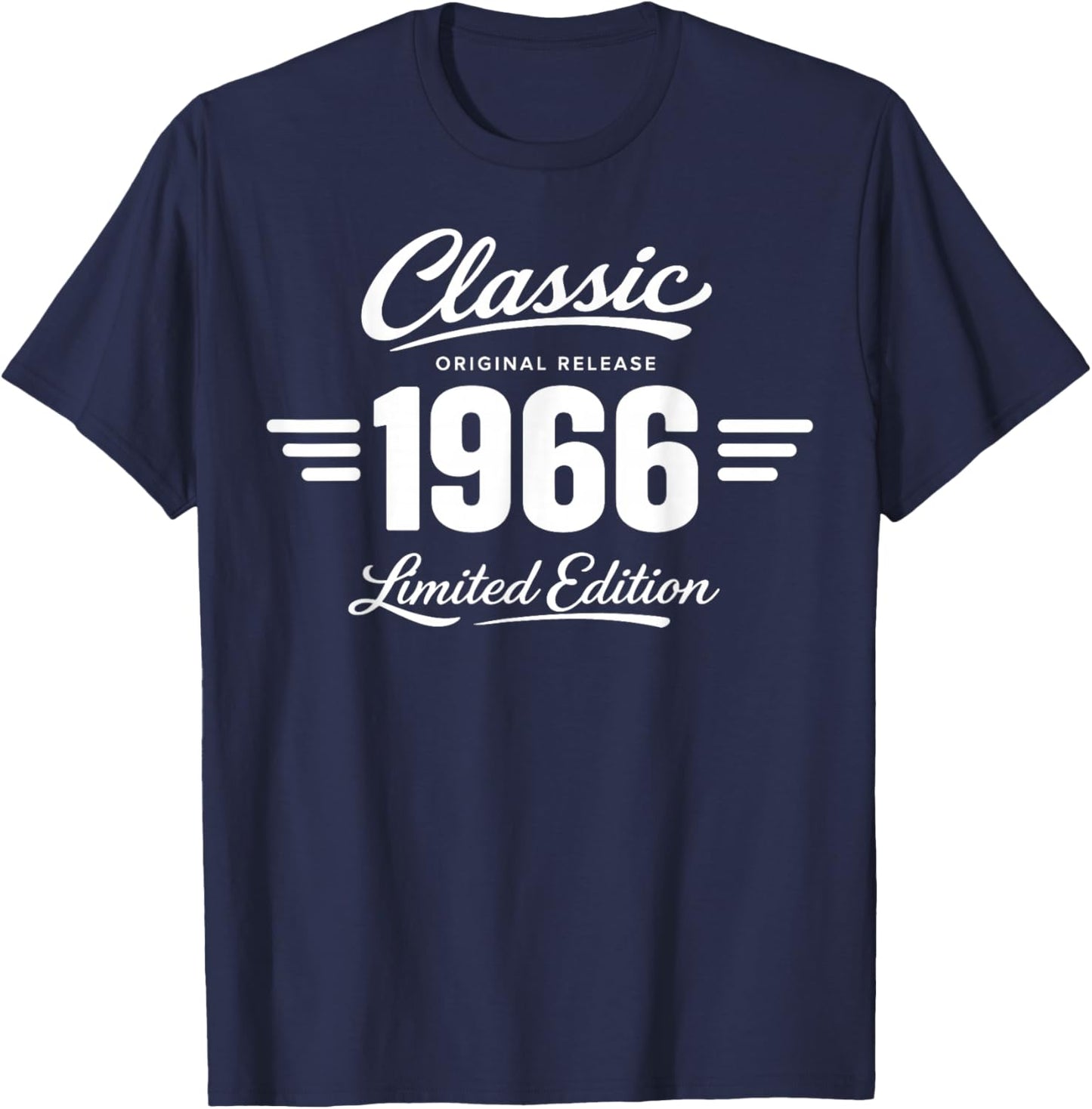 60th Birthday Man Woman 60 Years 1966 Decorative Gift Funny T-Shirt - T-Shirt | Navy