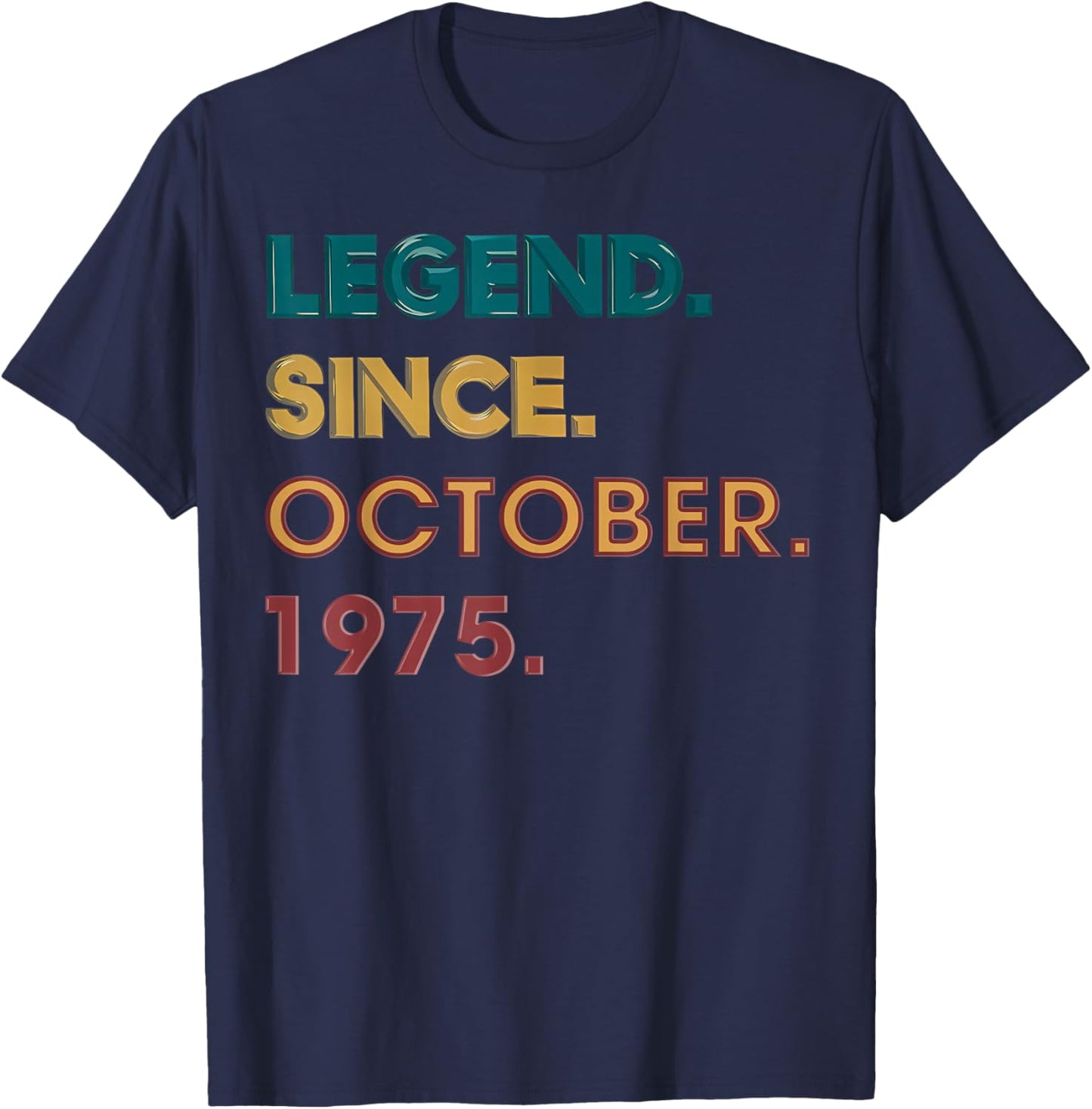 Legend 1975 50th Birthday Gifts Women 50 Year Old T-Shirt - T-Shirt | Navy