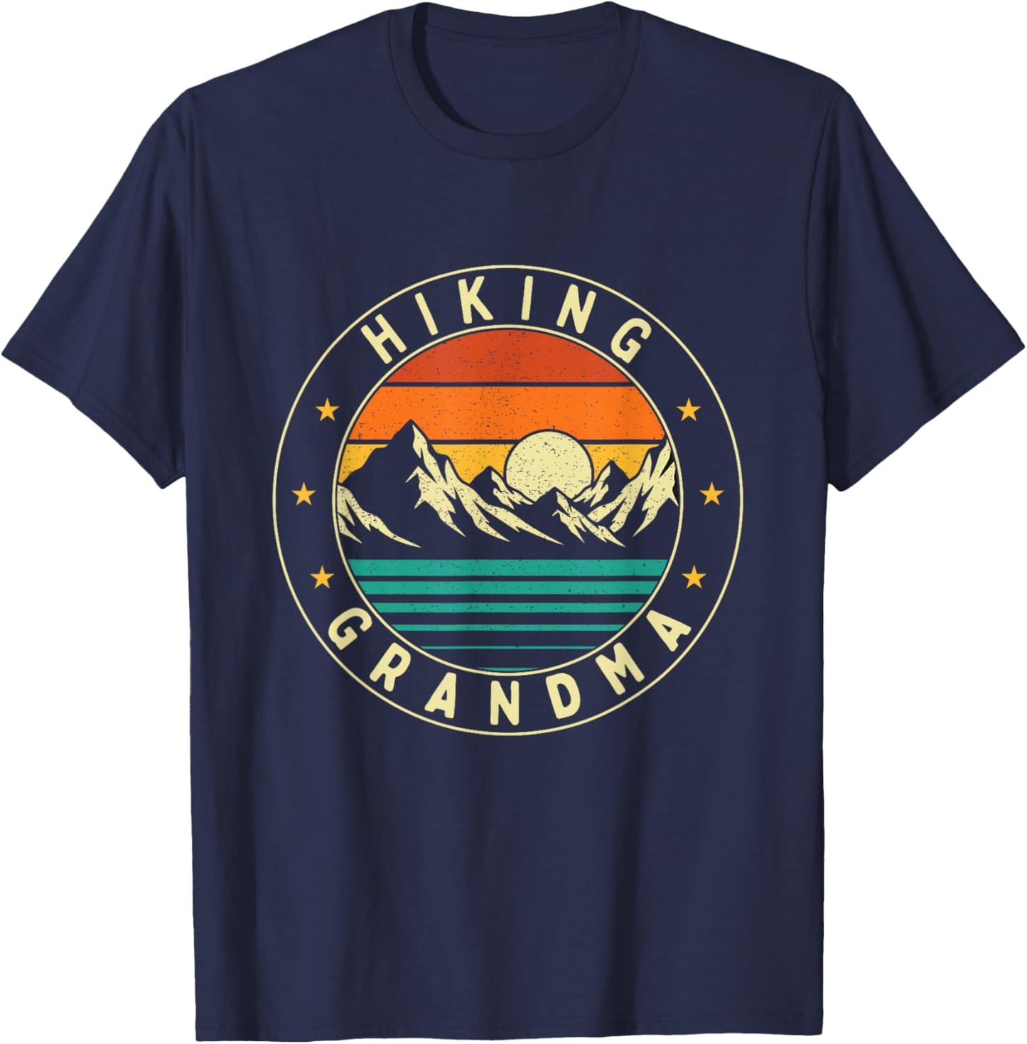 Hiking Grandma - Hiker Trekker Hiking Outdoor Lover T-Shirt - T-Shirt | Navy