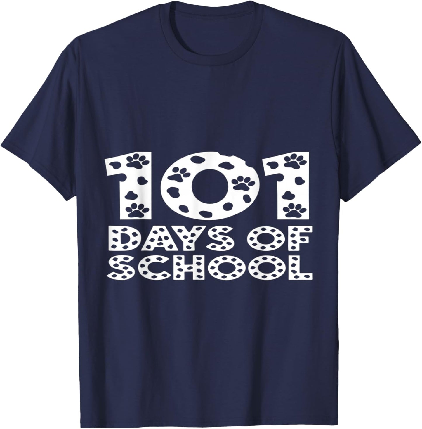Happy 101 Days School Cute Dog 100 Days Smarter Student Kids T-Shirt - T-Shirt | Navy