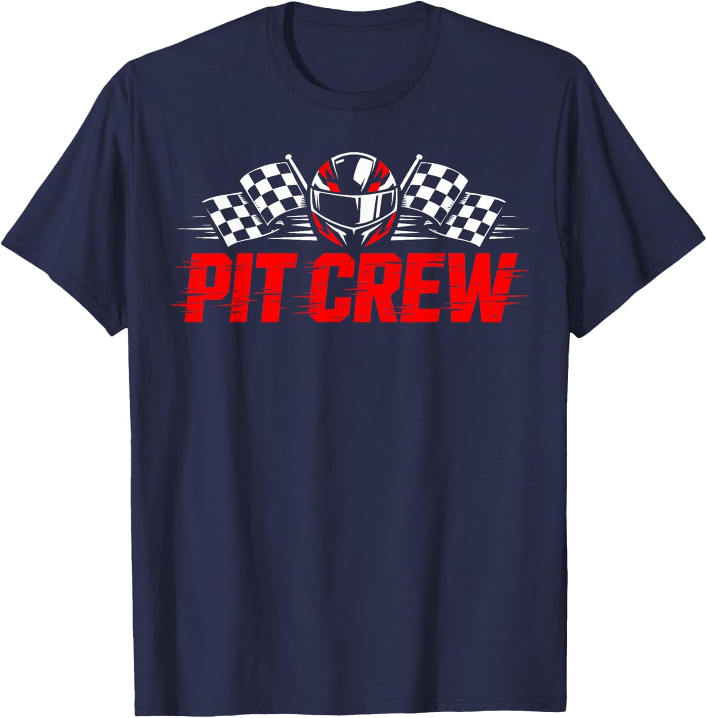 Pit Crew Birthday Party for Family Matching Race Car Racing T-Shirt - T-Shirt | Navy