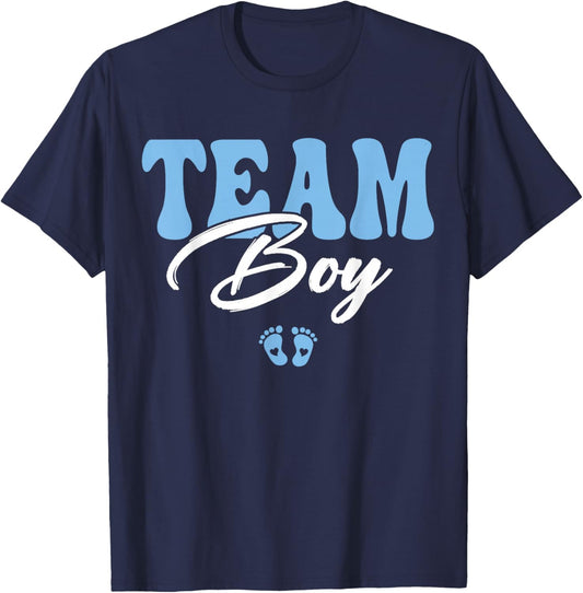 Team Boy Gender Reveal Party Baby Announcement Family T-Shirt - T-Shirt | Navy