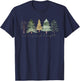 Vintage Merry and Bright Christmas Tree Cute Xmas Holiday T-Shirt - T-Shirt | Navy