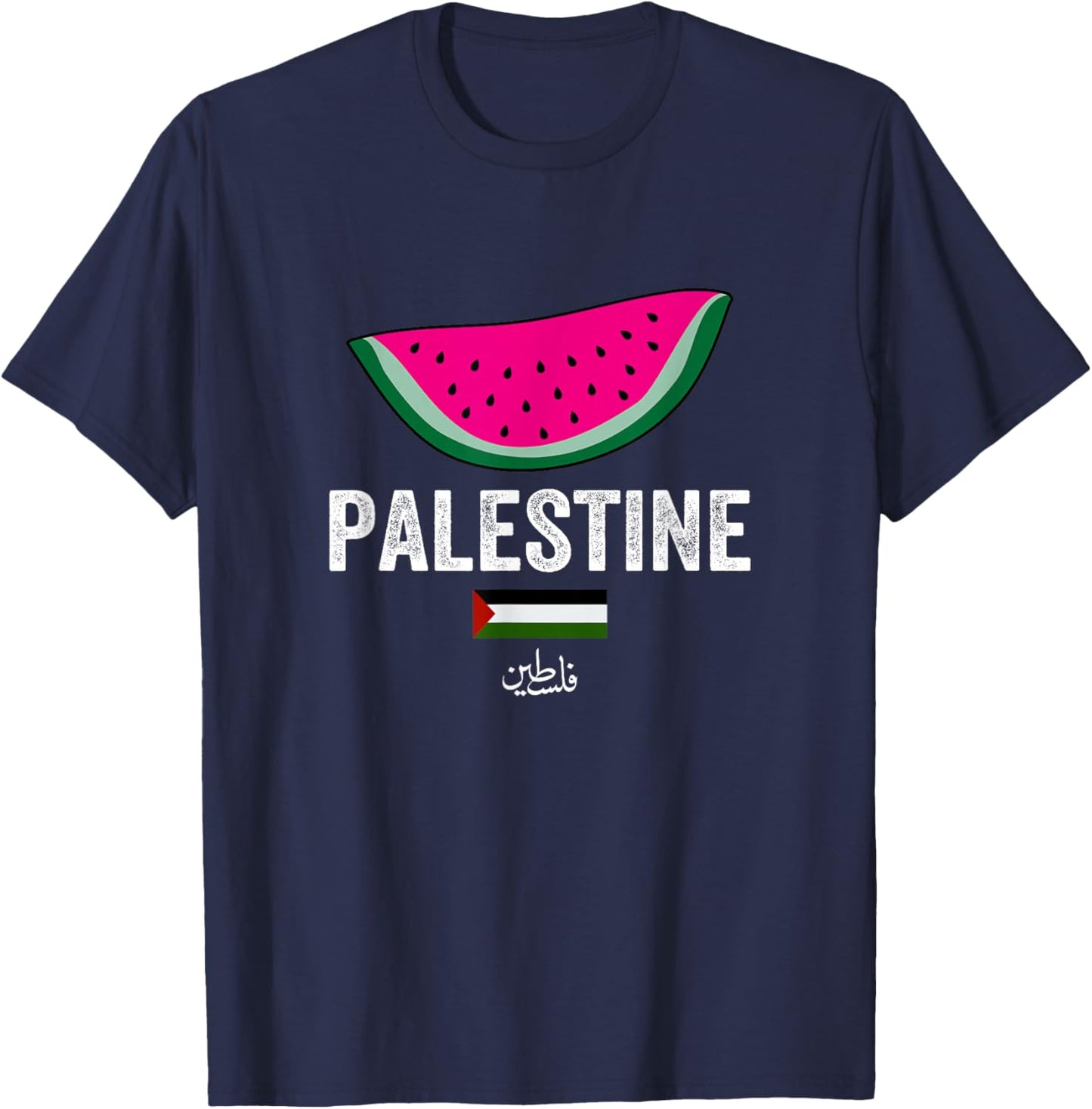 Palastine, I Love Palastine Illustration Graphic Design T-Shirt - T-Shirt | Navy