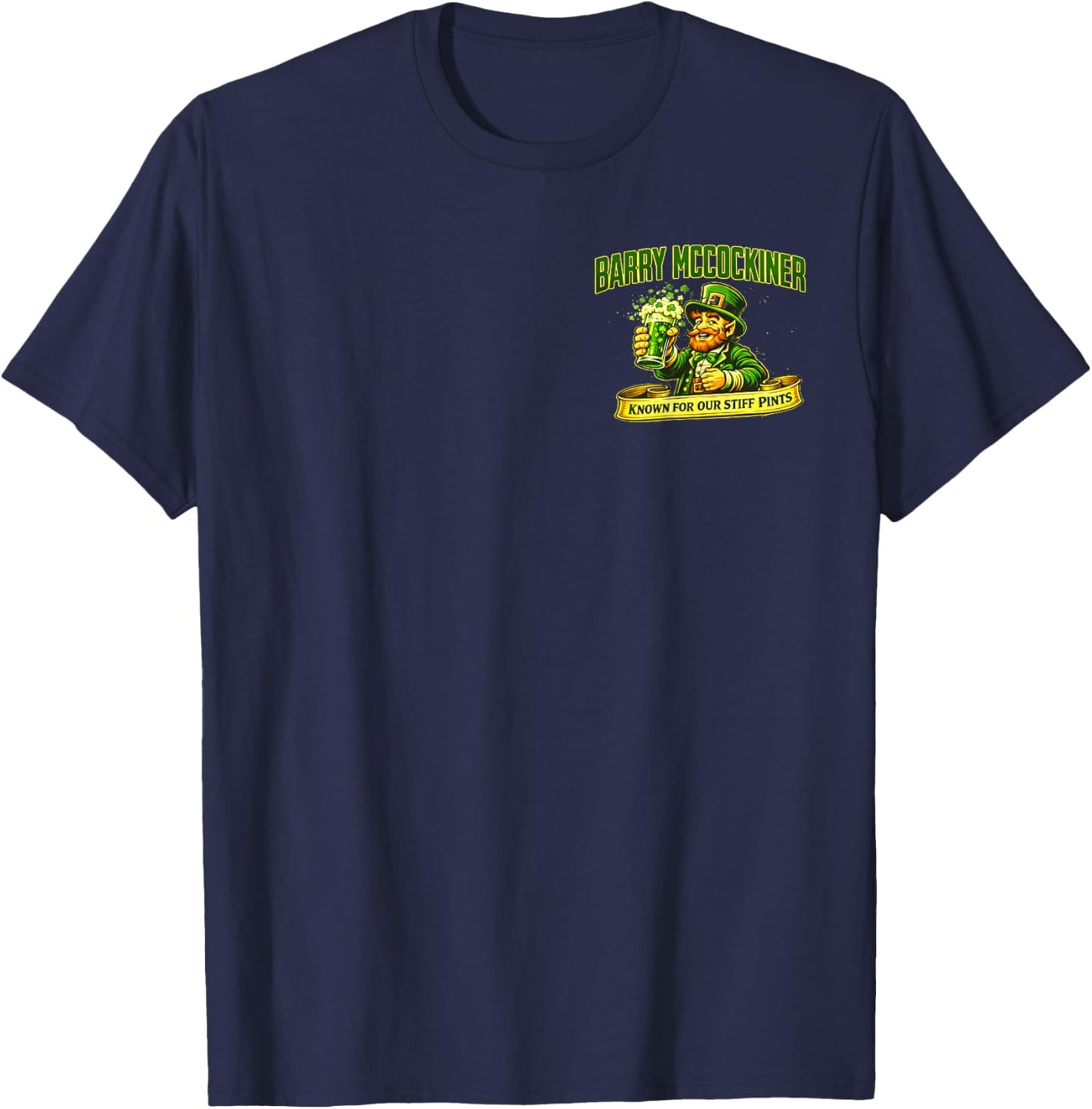 Barry McCockiner Irish Pub Crawl Drinking St Patrick’s Day T-Shirt - T-Shirt | Navy