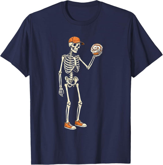 Honey Bun Skeleton Halloween Funny Boys Kids T-Shirt - T-Shirt | Navy