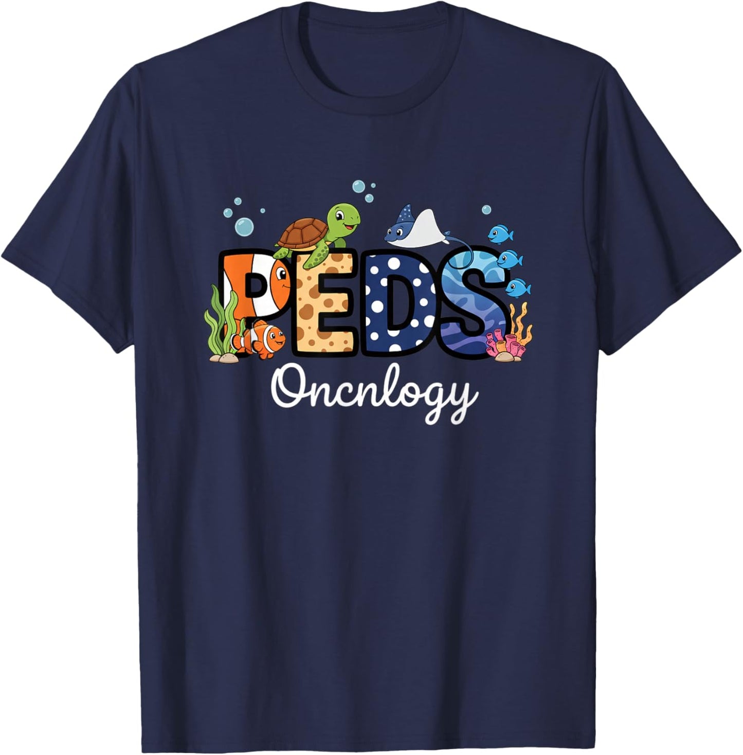 Nurse PEDS Oncology - Pediatric Oncology RN Pediatric Nurse T-Shirt - T-Shirt | Navy