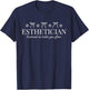 Coquette Esthetician Licensed to Make You Glow Aesthetician T-Shirt - T-Shirt | Navy