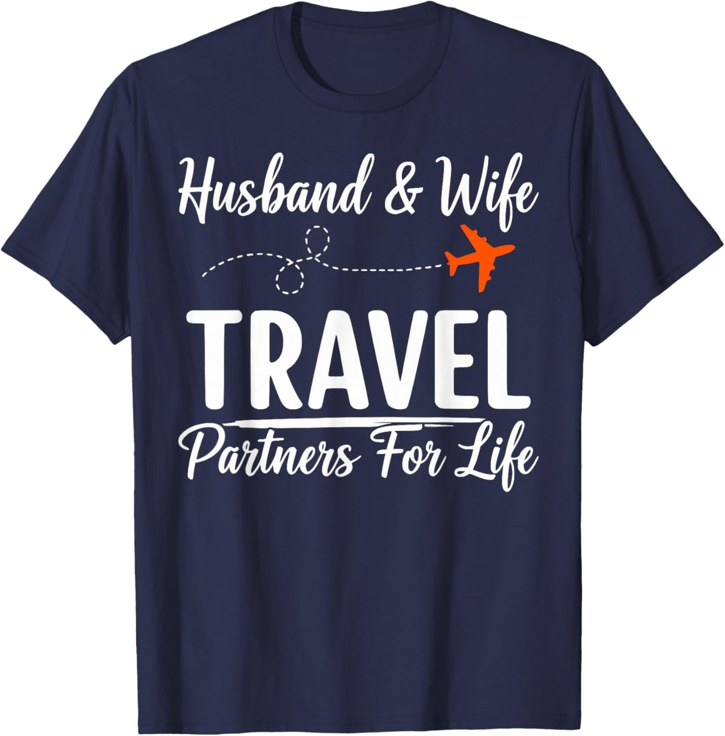 Hubby Wife Couples T-Shirt - T-Shirt | Navy