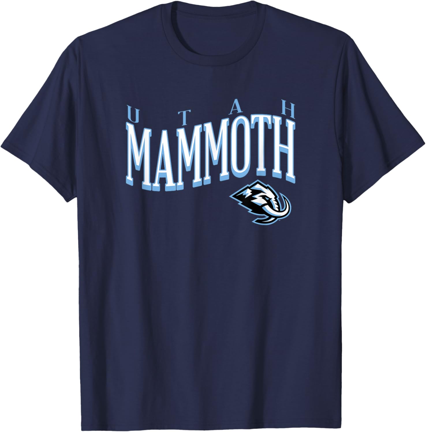Utah Mammoth Wave Dark Heather NHL Officially Licensed T-Shirt - T-Shirt | Navy