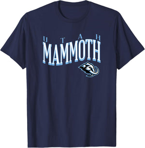 Utah Mammoth Wave Dark Heather NHL Officially Licensed T-Shirt - T-Shirt | Navy