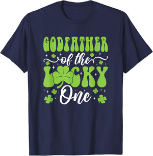 Godfather of The Lucky One First Birthday St Patrick's Day T-Shirt - T-Shirt | Navy