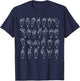 ASL Sign Language Chart Hand Letter Alphabet T-Shirt - T-Shirt | Navy
