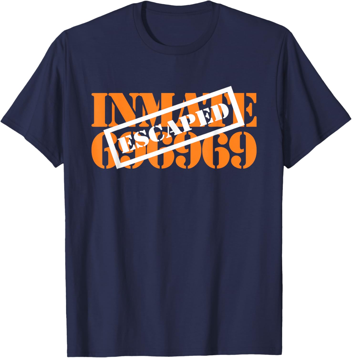 Orange State Prison Inmate County Jail Halloween Costume T-Shirt - T-Shirt | Navy