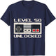 Unlock Level 50 Years Ago 50th Birthday Shirts Men T-Shirt - T-Shirt | Navy