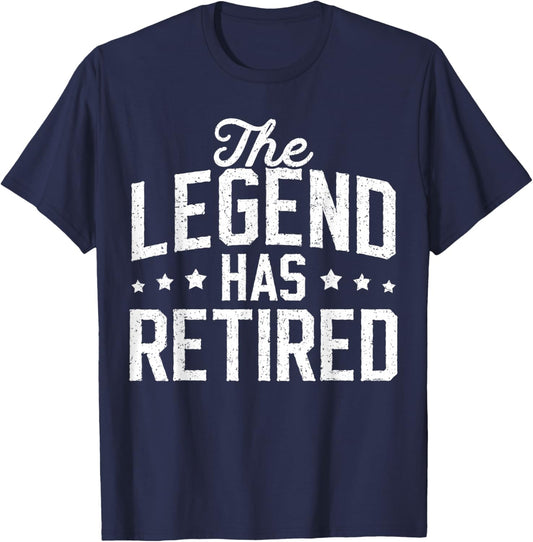 Funny Dad Grandpa Retirement The Legend Has Retired 2026 Men T-Shirt - T-Shirt | Navy