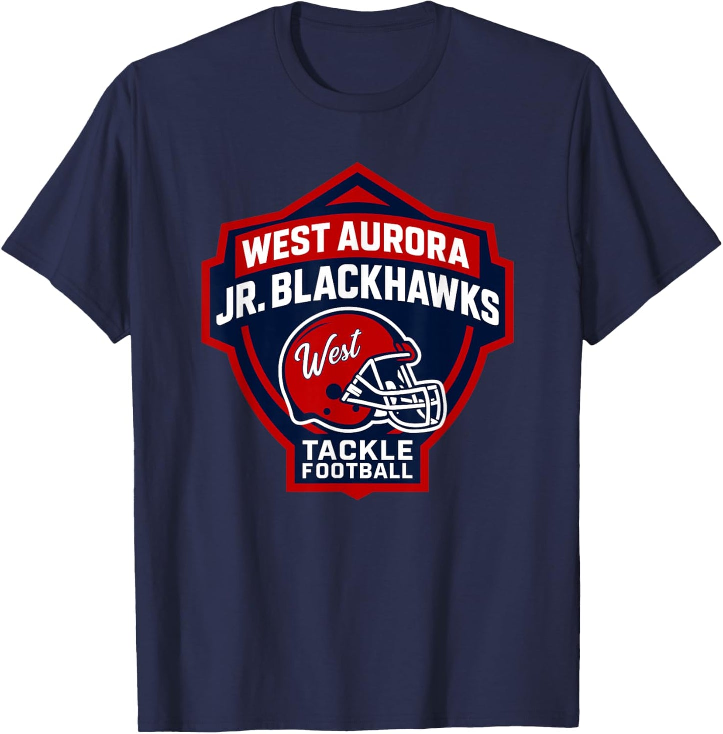 West Aurora Youth Tackle Football T-Shirt - T-Shirt | Navy