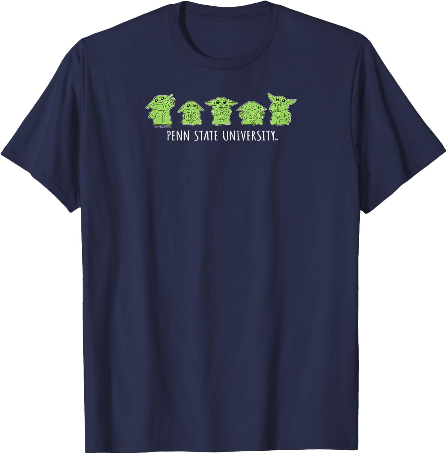 Penn State Nittany Lions Star Wars Grogu T-Shirt - T-Shirt | Navy