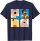 Family Guy Colorful Pop Art Character Grid Funny Cartoon T-Shirt - T-Shirt | Navy