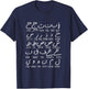 Arabic Alphabet | Minimal Calligraphy Language & Culture T-Shirt - T-Shirt | Navy