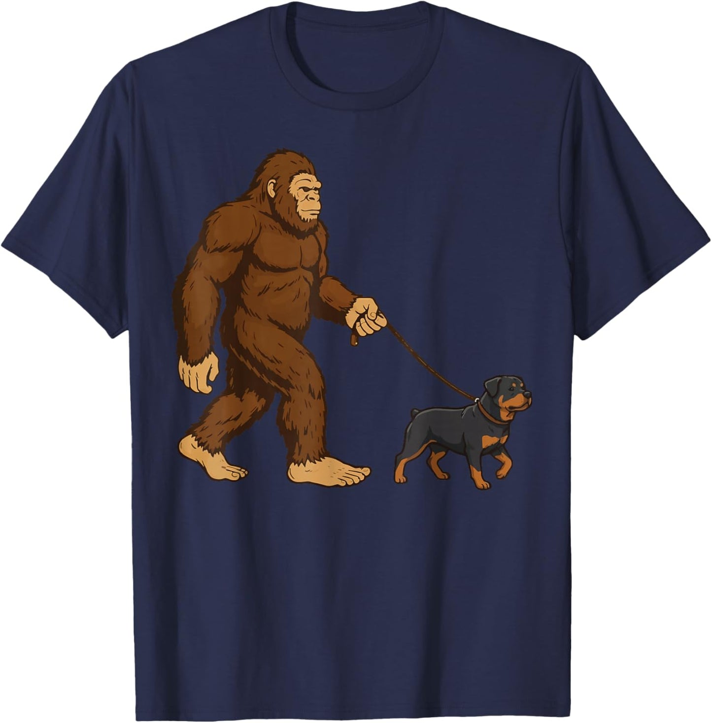 Bigfoot Rottweiler T-Shirt - T-Shirt | Navy