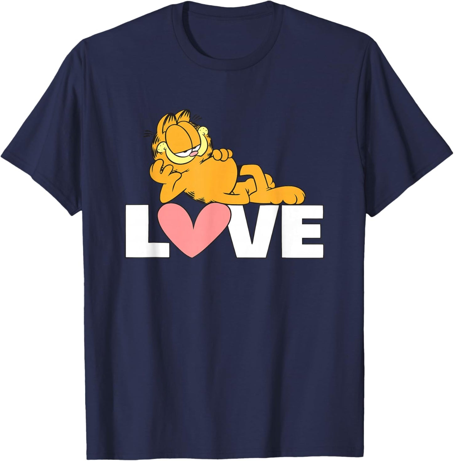 Garfield Valentine's Day Relaxed and in Love T-Shirt - T-Shirt | Navy