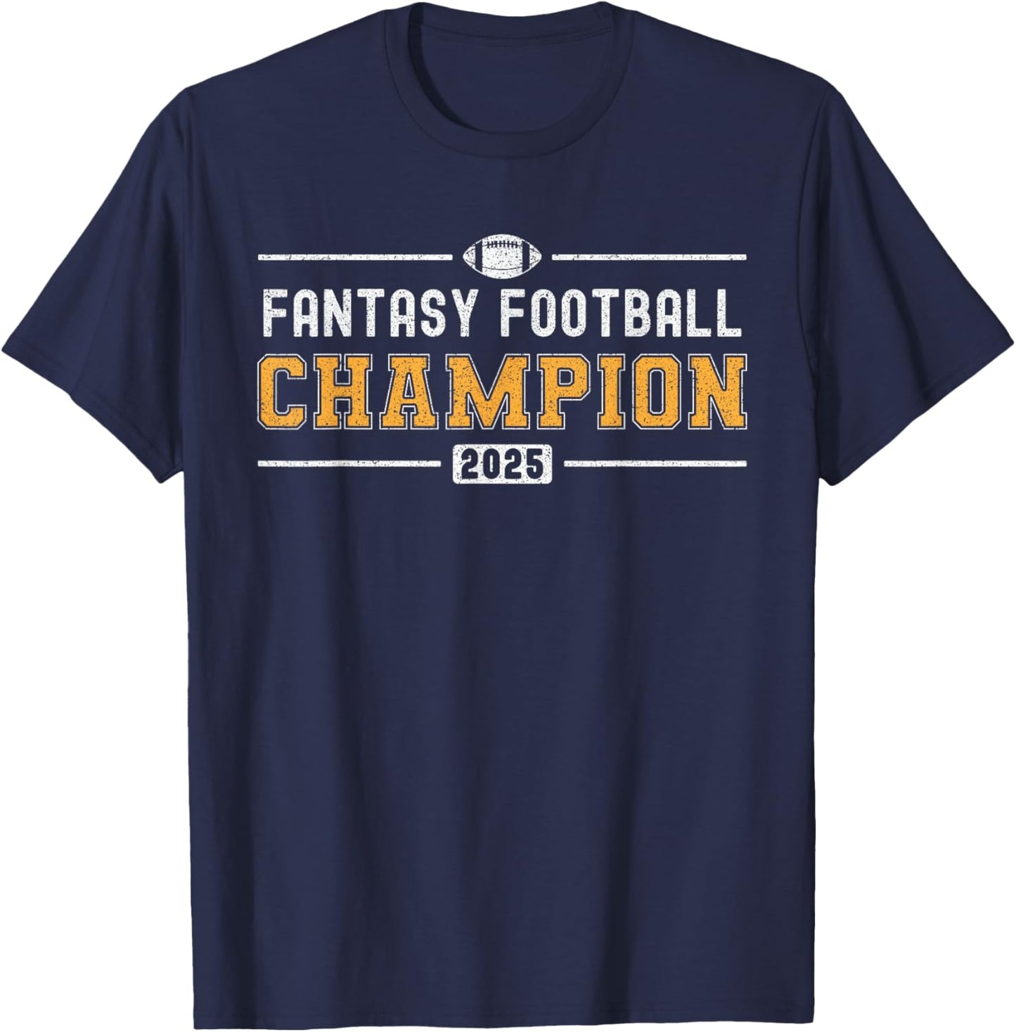 Varsity Trophy 2025 Winner Fantasy Football Champion T-Shirt - T-Shirt | Navy