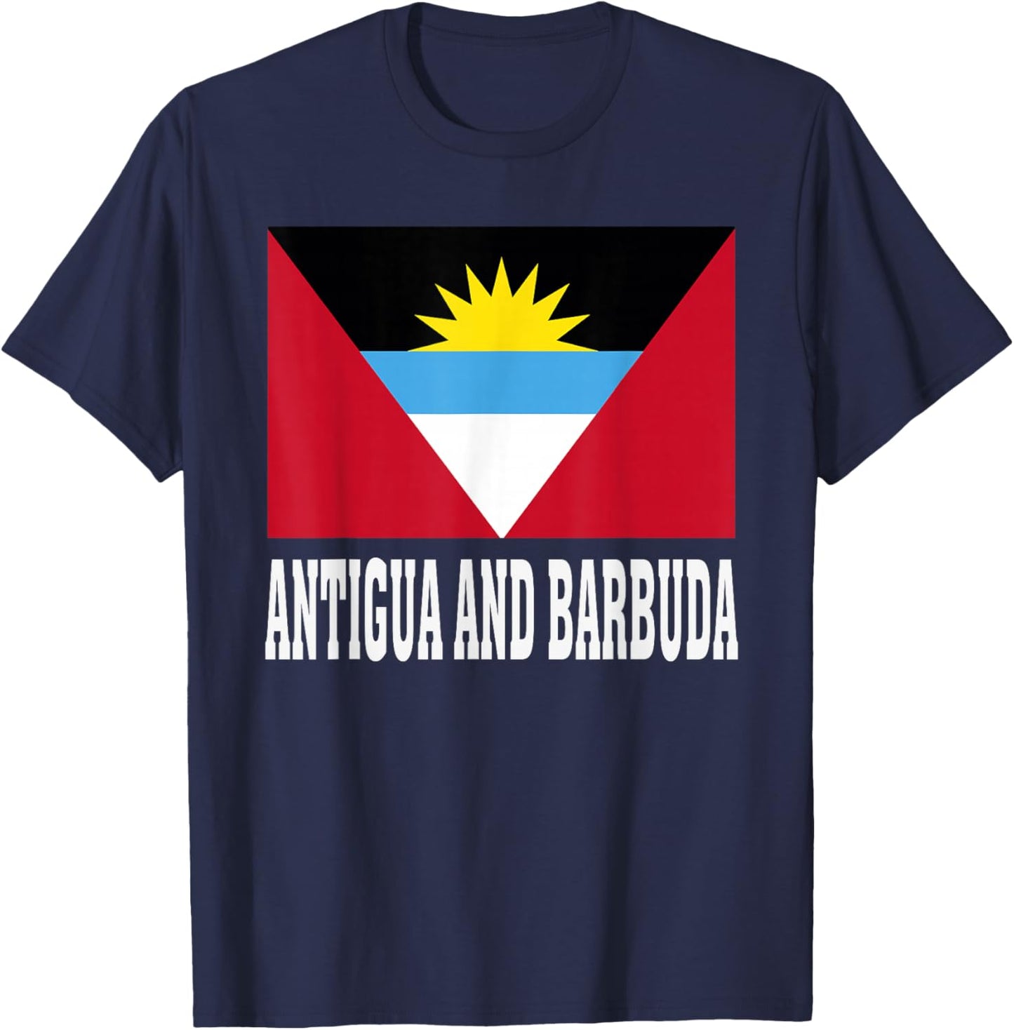 Antigua and Barbuda Flag Patriotic National Roots Souvenir T-Shirt - T-Shirt | Navy