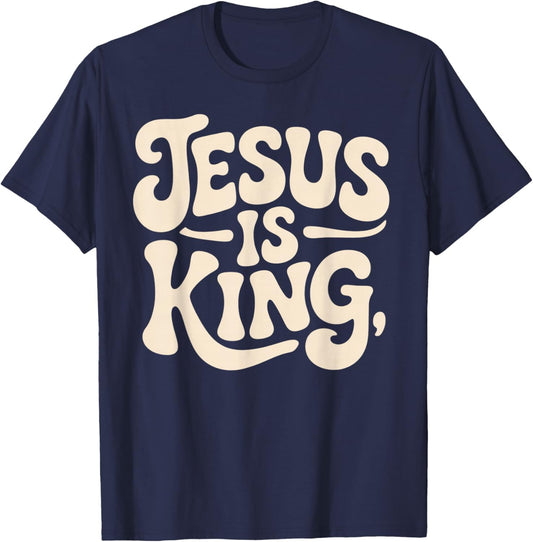 Jesus is King Bible Verse John 14:6 Christian God Religious T-Shirt - T-Shirt | Navy