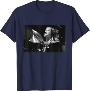 Phil Collins Drumming for Eric Clapton Birmingham NEC 1986 T-Shirt - T-Shirt | Navy