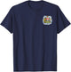 Canadian Ice Hockey Player with Flag Snow Burst T-Shirt - T-Shirt | Navy