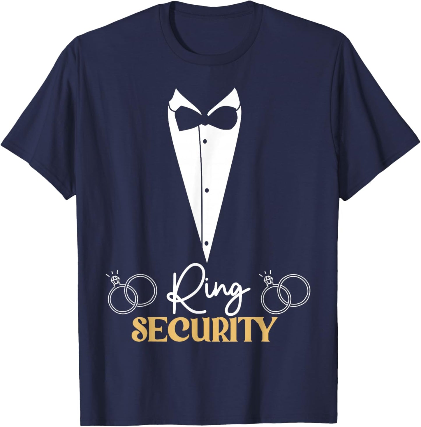 Kids Ring Security Ring Bearer Boys Wedding Party Marriage T-Shirt - T-Shirt | Navy