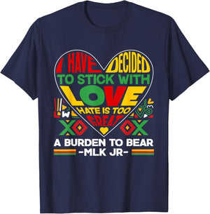 Black History Month Burden to Bear African Love T-Shirt - T-Shirt | Navy
