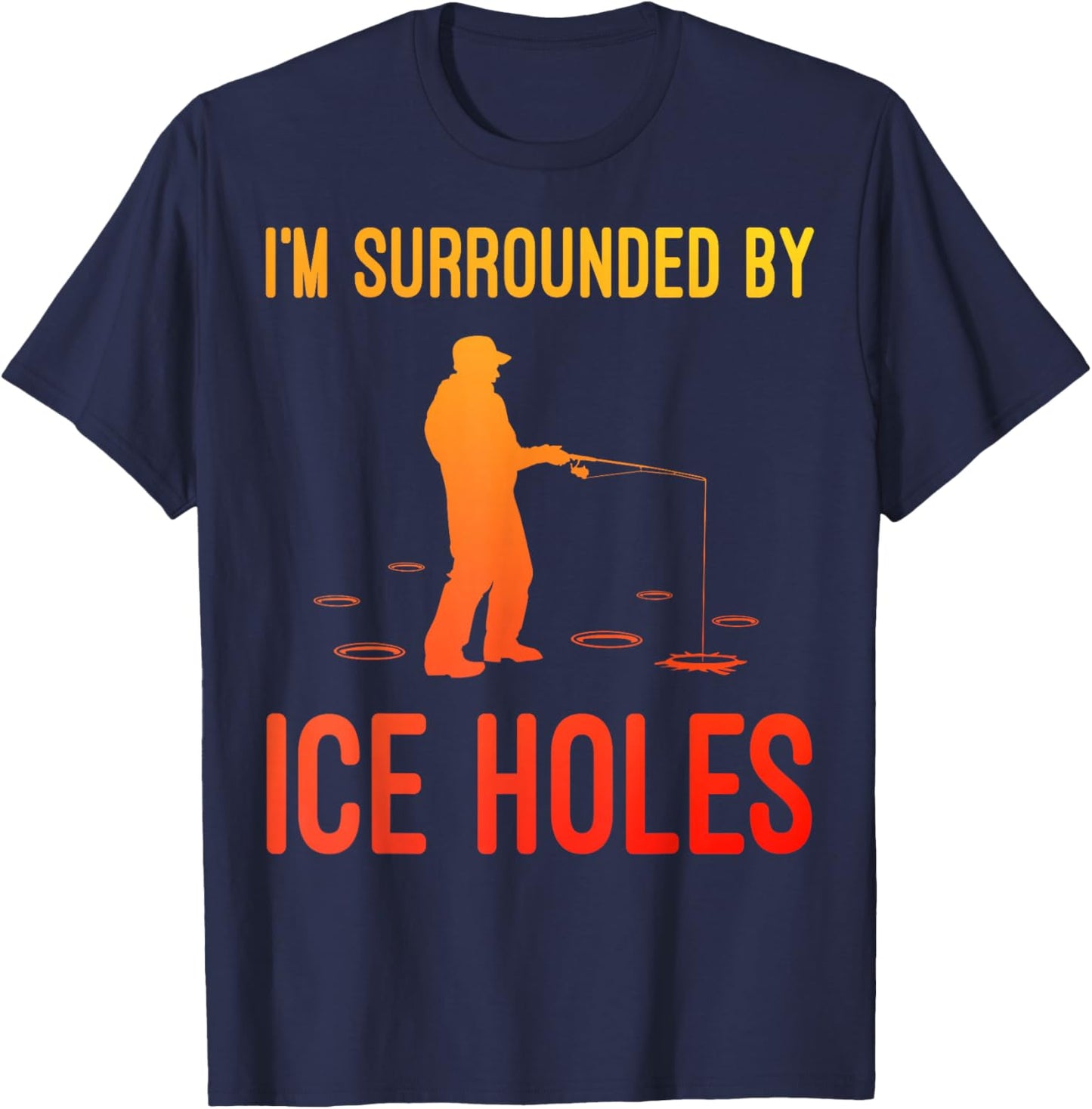 Funny Ice Fishing Novelty Women Ice Fishing Lover T-Shirt - T-Shirt | Navy