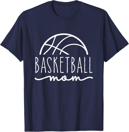Basketball Mom Life Sports T-Shirt - T-Shirt | Navy