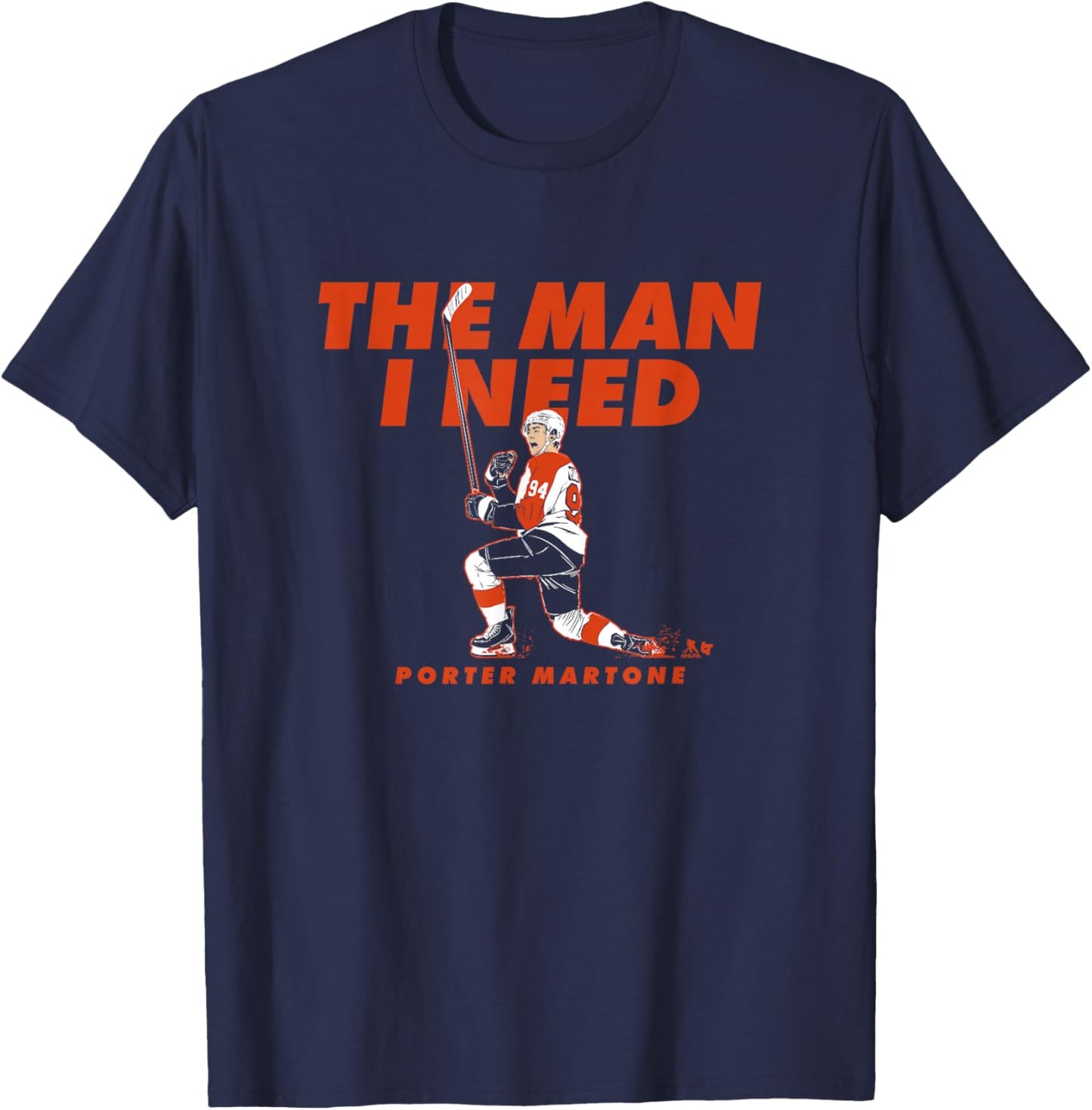 Porter Martone - The Man I Need - Philadelphia Hockey T-Shirt - T-Shirt | Navy