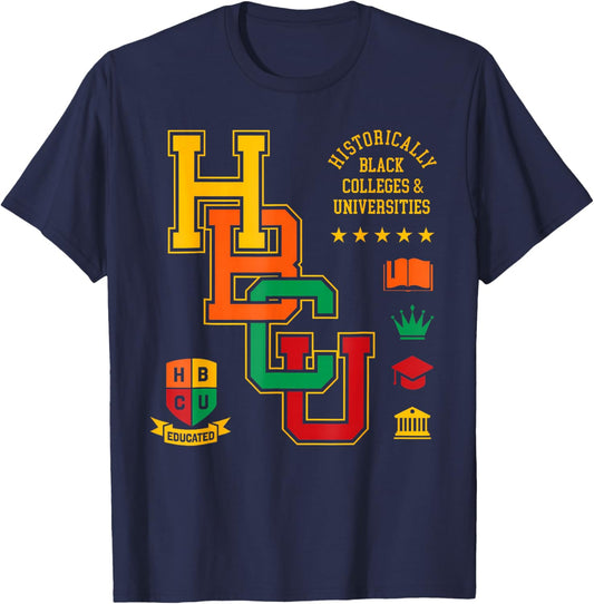 HBCU Historically Black Colleges Universities Grad Alumni T-Shirt - T-Shirt | Navy
