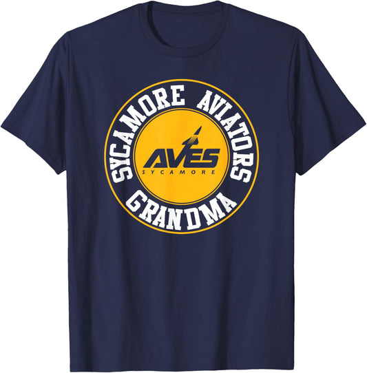 Sycamore Aves Aviator Grandma CUTB3111 T-Shirt - T-Shirt | Navy