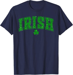 Lucky Shamrock Irish Ireland Happy St.Patrick's Day Retro T-Shirt - T-Shirt | Navy
