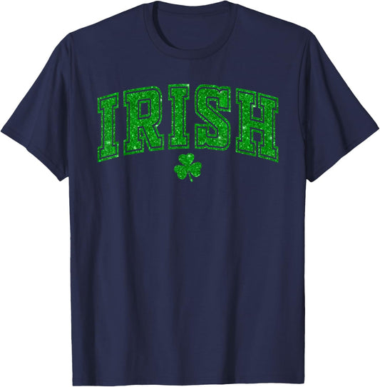 Lucky Shamrock Irish Ireland Happy St.Patrick's Day Retro T-Shirt - T-Shirt | Navy