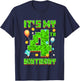 Kids It's My 4th Birthday Boy 4 Year Old Video Gamer Pixel T-Shirt - T-Shirt | Navy