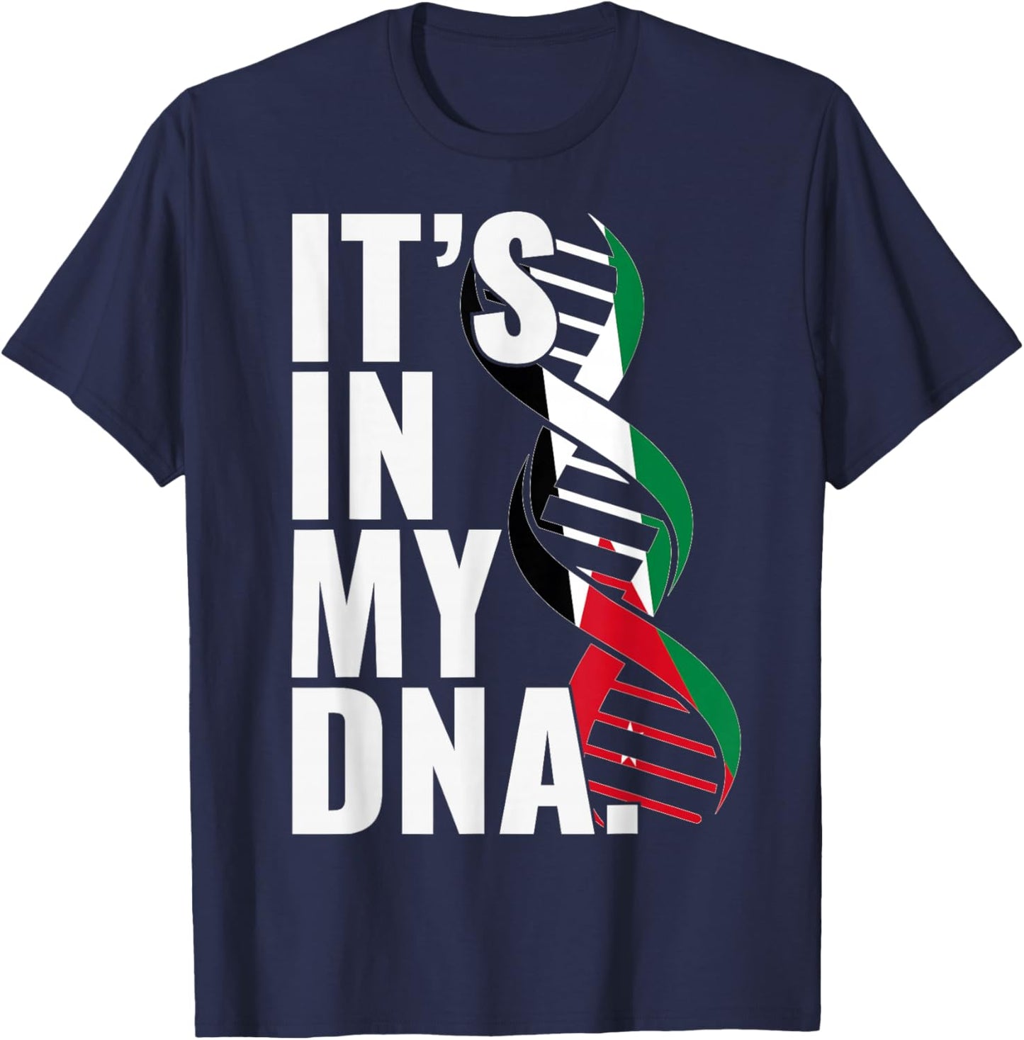 Jordan Roots Flag Fingerprint Graphic Patriotic T-Shirt - T-Shirt | Navy
