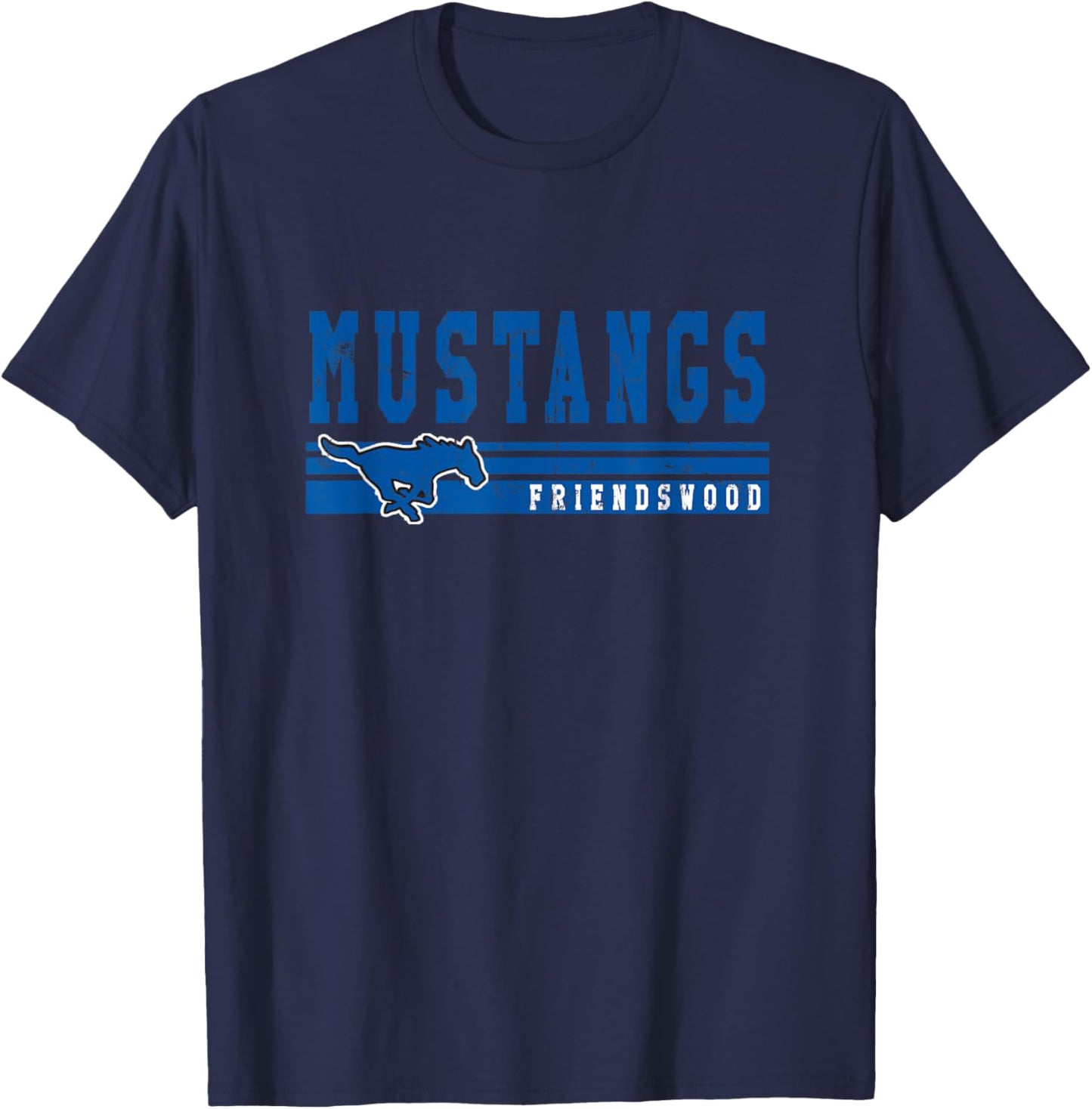Friendswood High School Mustangs T-Shirt - T-Shirt | Navy